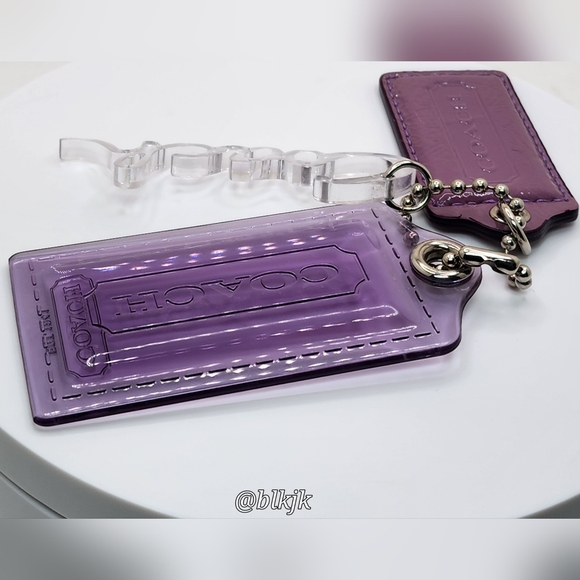 Coach Poppy Three Hangtag/Charm Set *Purple/Silver* EUC - Picture 7 of 13